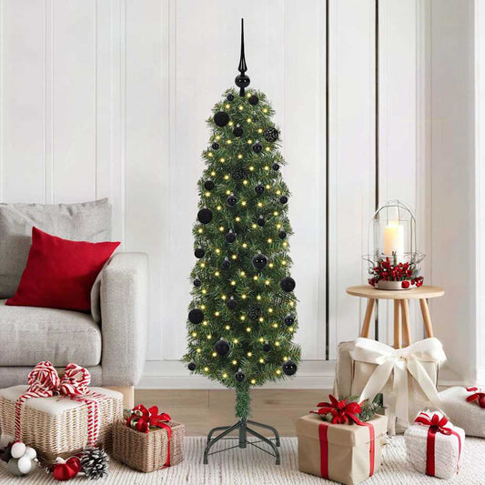 Albero di Natale artificiale con 150 LED Verde 150 cm | homemem39