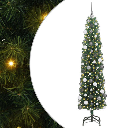 Albero di Natale artificiale con 300 LED Verde 180 cm | homemem39