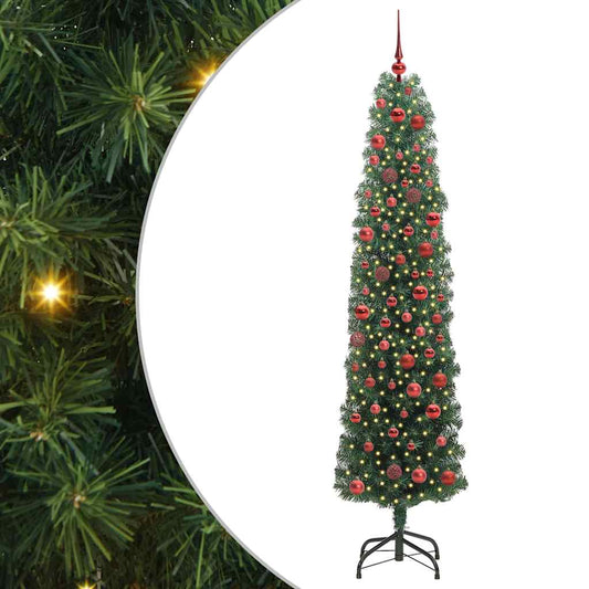 Albero di Natale artificiale con 300 LED Verde 180 cm | homemem39