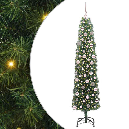 Albero di Natale artificiale con 300 LED Verde 180 cm | homemem39