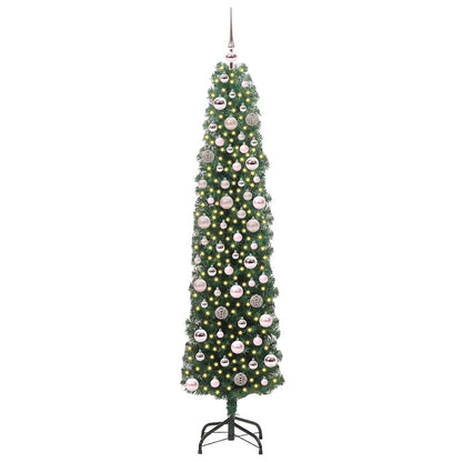 Albero di Natale artificiale con 300 LED Verde 180 cm | homemem39