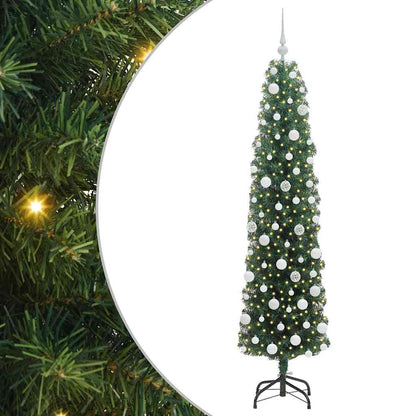 Albero di Natale artificiale con 300 LED Verde 180 cm | homemem39