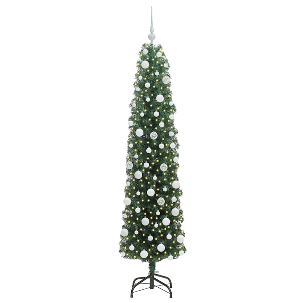 Albero di Natale artificiale con 300 LED Verde 180 cm | homemem39