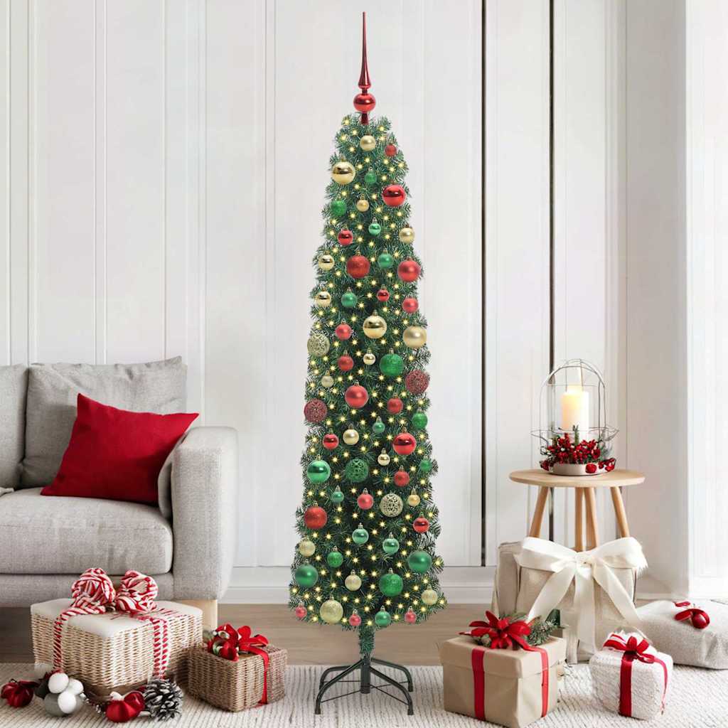 Albero di Natale artificiale con 300 LED Verde 180 cm