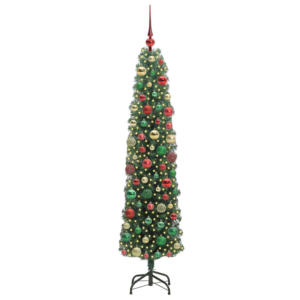 Albero di Natale artificiale con 300 LED Verde 180 cm