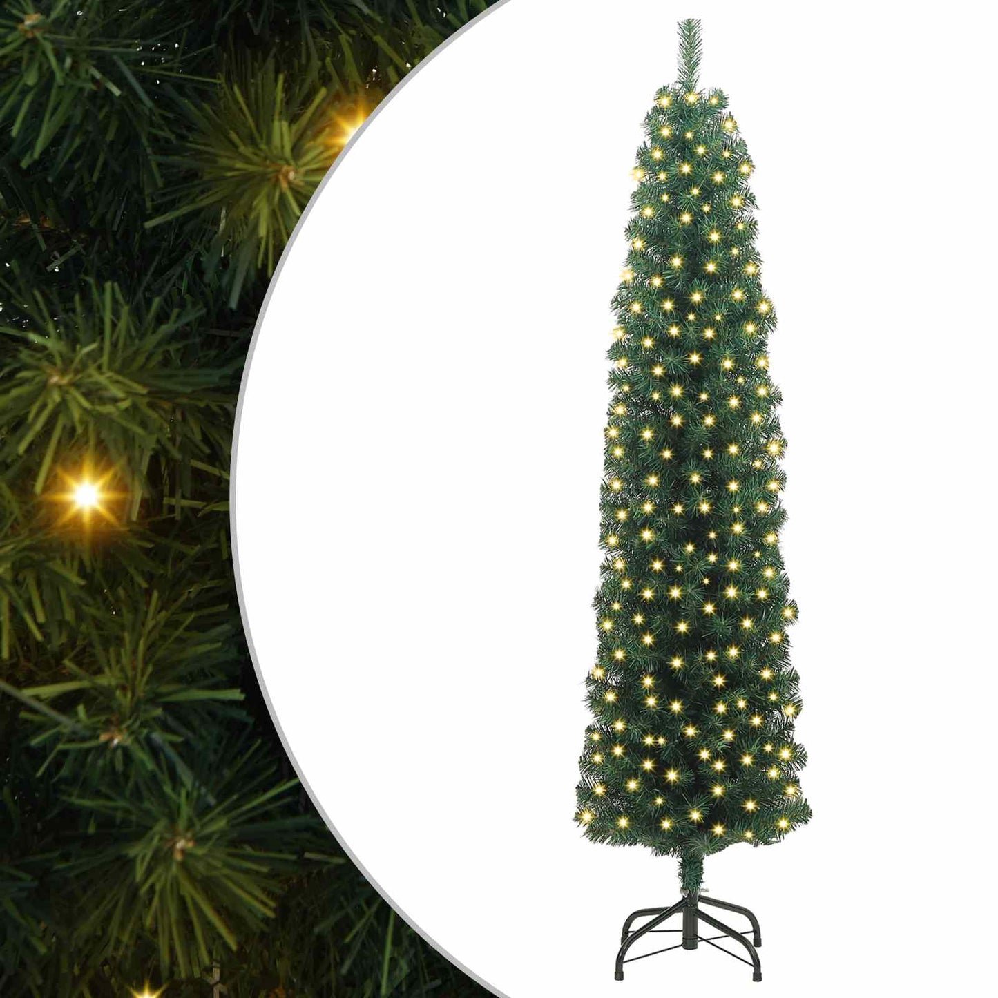 Albero di Natale artificiale con 300 LED Verde 210 cm