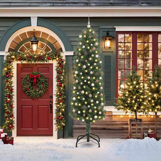 Albero di Natale artificiale con 300 LED Verde 210 cm