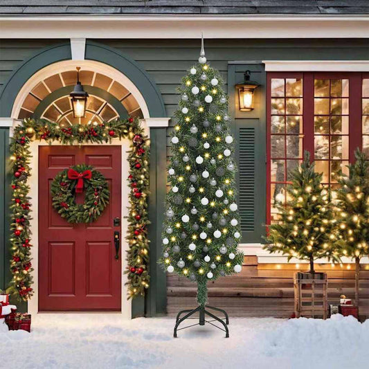 Albero di Natale artificiale con 300 LED Verde 210 cm