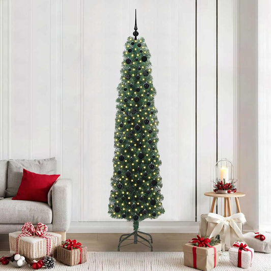 Albero di Natale artificiale con 300 LED Verde 210 cm