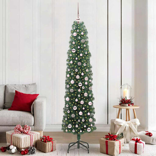 Albero di Natale artificiale con 300 LED Verde 210 cm