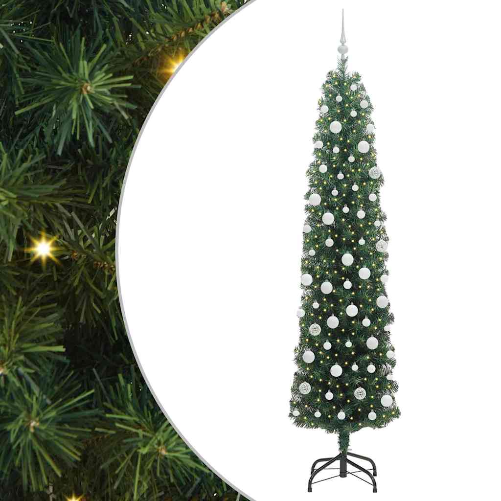 Albero di Natale artificiale con 300 LED Verde 210 cm