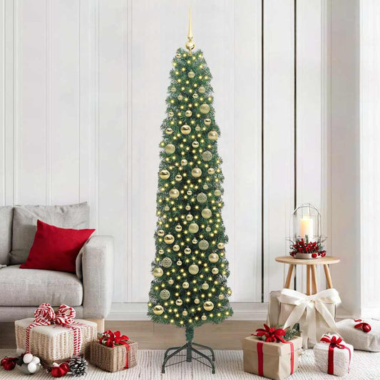 Albero di Natale artificiale con 300 LED Verde 210 cm