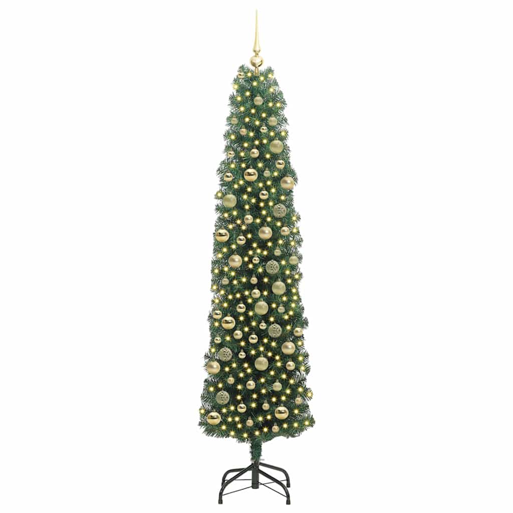 Albero di Natale artificiale con 300 LED Verde 210 cm