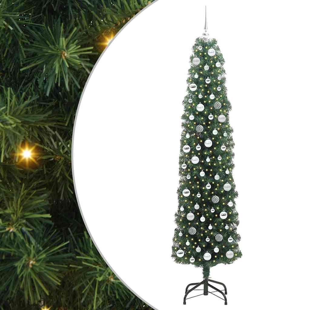 Albero di Natale artificiale con 300 LED Verde 210 cm