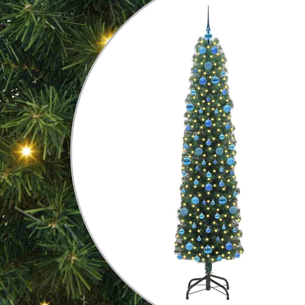 Albero di Natale artificiale con 300 LED Verde 210 cm