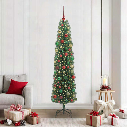 Albero di Natale artificiale con 300 LED Verde 210 cm