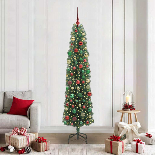 Albero di Natale artificiale con 300 LED Verde 210 cm