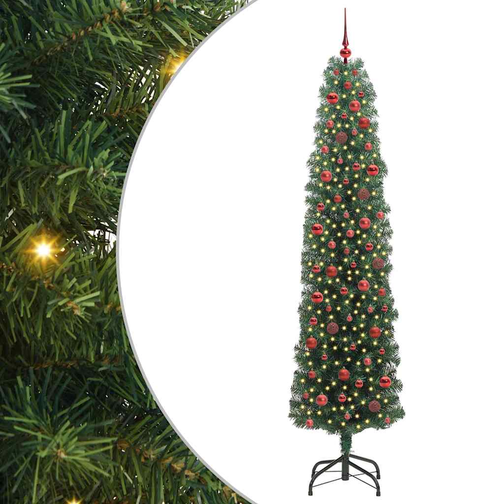 Albero di Natale artificiale con 300 LED Verde 240 cm