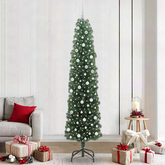 Albero di Natale artificiale con 300 LED Verde 240 cm