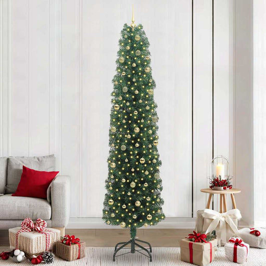 Albero di Natale artificiale con 300 LED Verde 240 cm