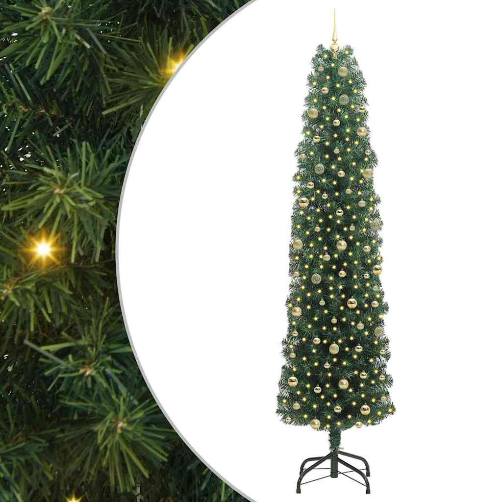 Albero di Natale artificiale con 300 LED Verde 240 cm