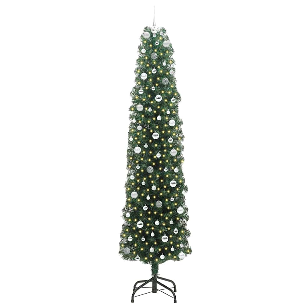 Albero di Natale artificiale con 300 LED Verde 240 cm
