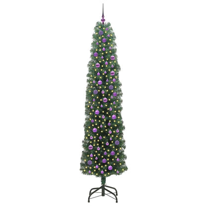 Albero di Natale artificiale con 300 LED Verde 240 cm | homemem39