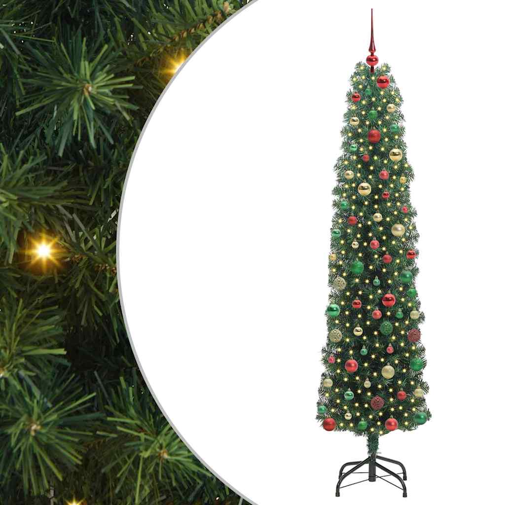 Albero di Natale artificiale con 300 LED Verde 240 cm