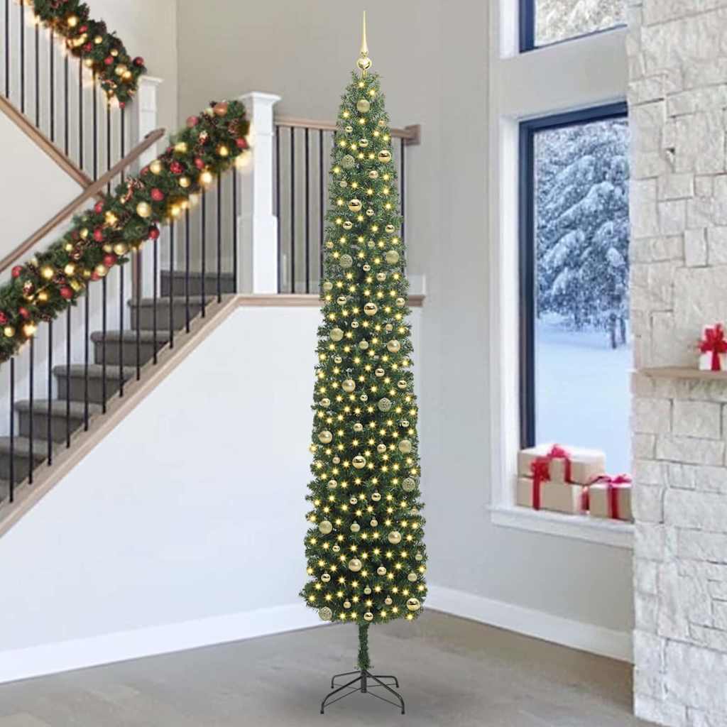 Albero di Natale artificiale con 300 LED Verde 270 cm