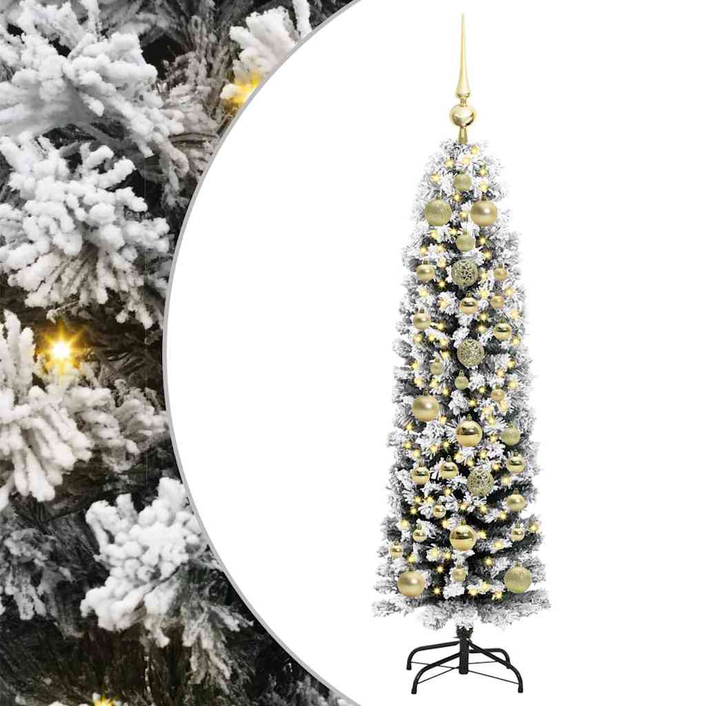 Albero di Natale artificiale con 150 LED Verde 150 cm