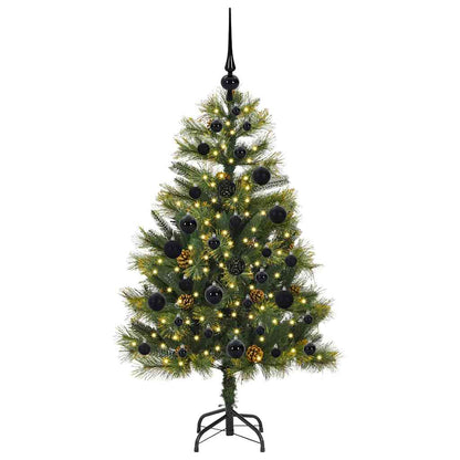 Albero di Natale artificiale pieghevole con coni Verde 120 cm