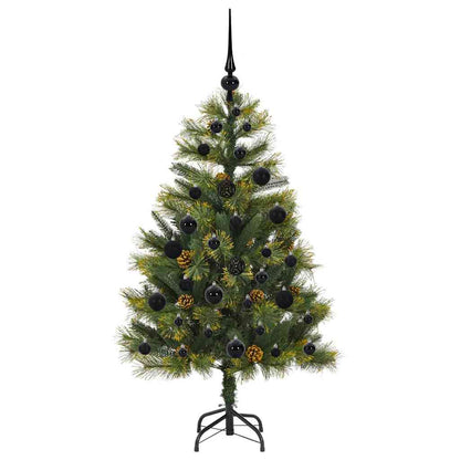 Albero di Natale artificiale pieghevole con coni Verde 120 cm