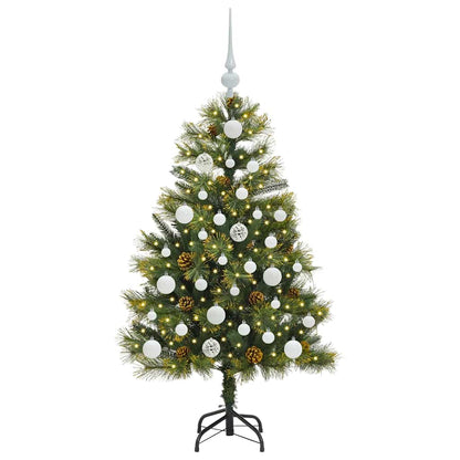 Albero di Natale artificiale pieghevole con coni Verde 120 cm