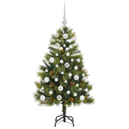 Albero di Natale artificiale pieghevole con coni Verde 120 cm