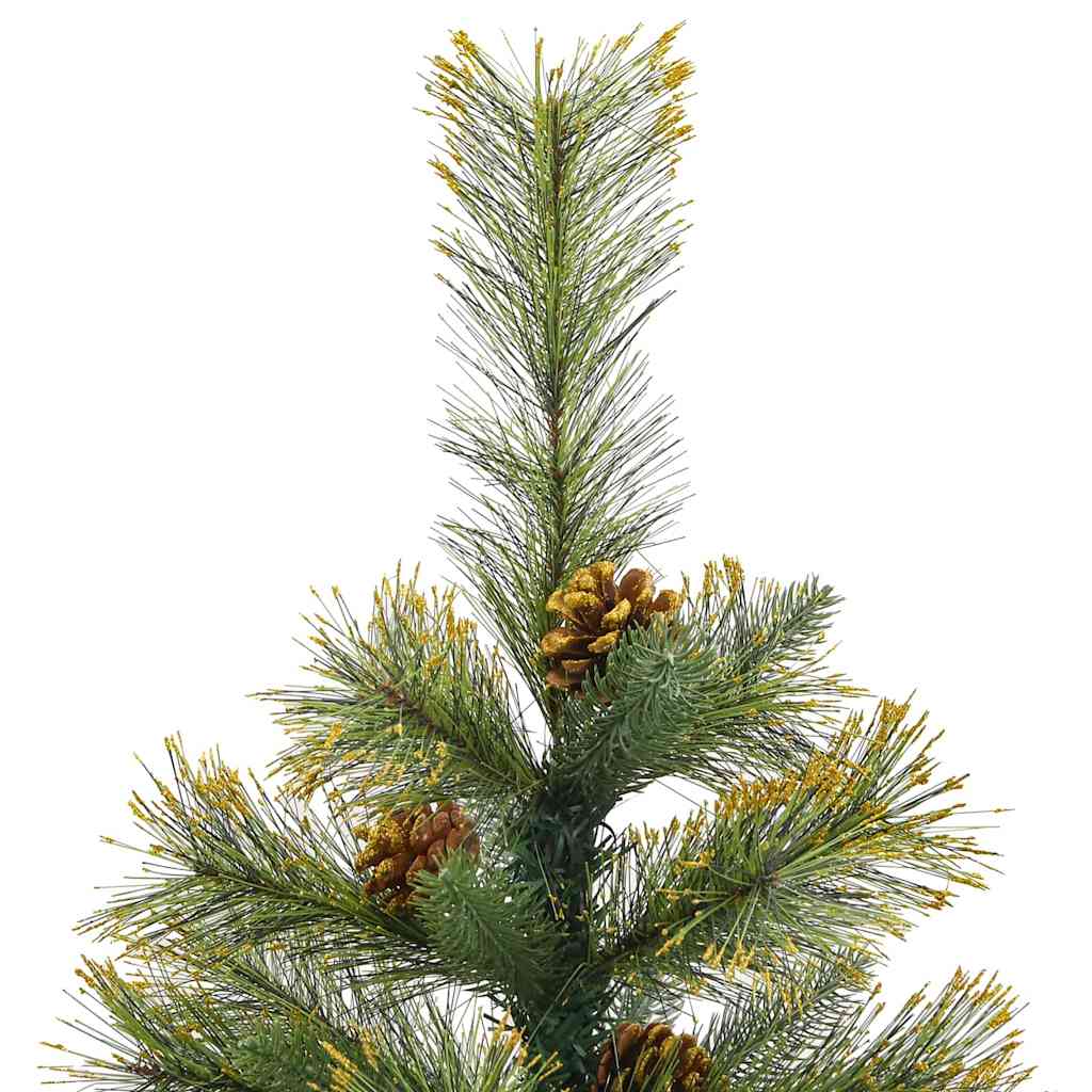 Albero di Natale artificiale pieghevole con coni Verde 120 cm
