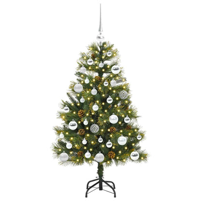 Albero di Natale artificiale pieghevole con coni Verde 120 cm