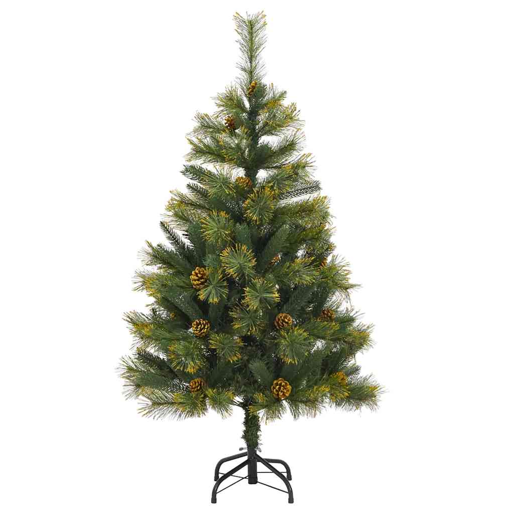 Albero di Natale artificiale pieghevole con coni Verde 120 cm