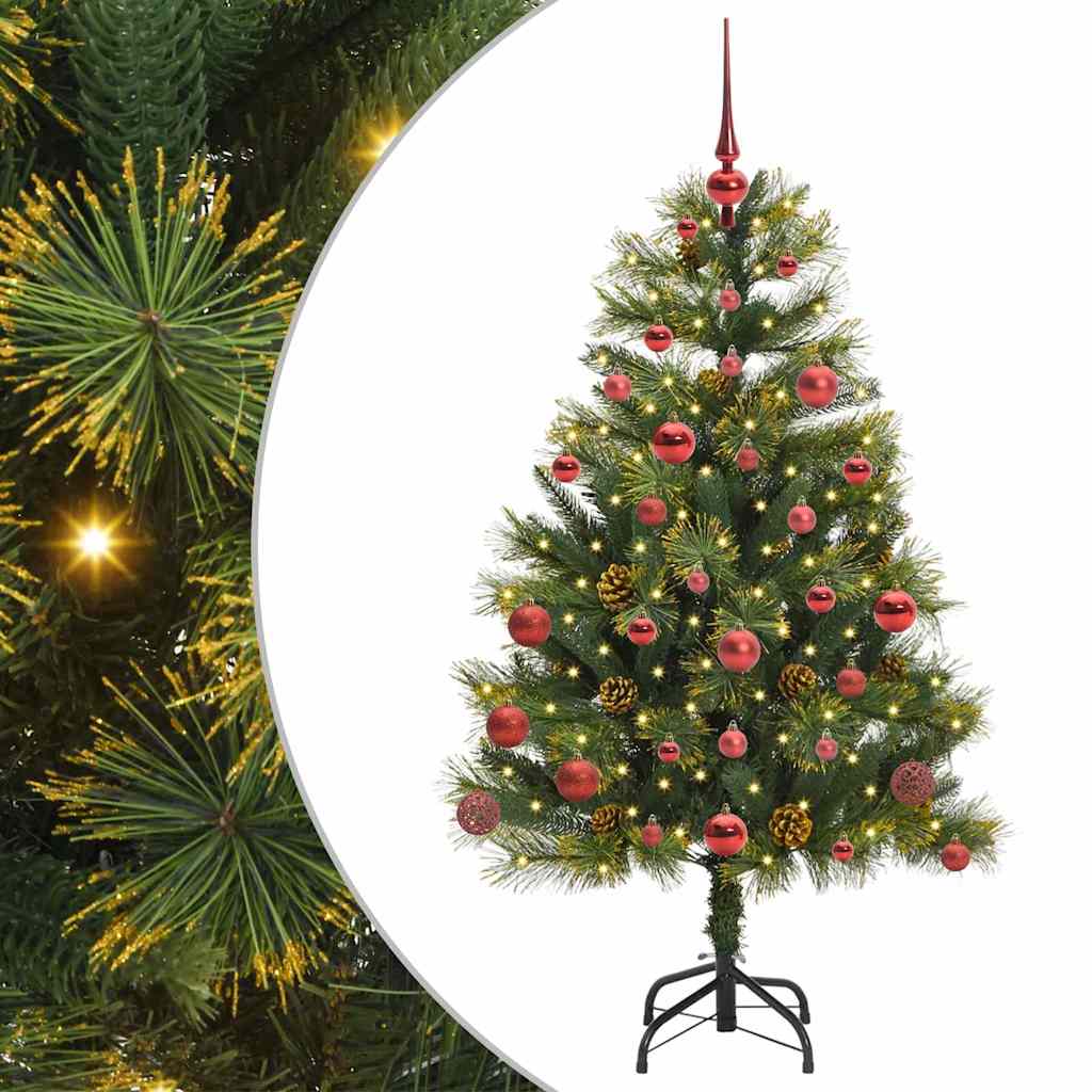 Albero di Natale artificiale pieghevole con coni Verde 150 cm