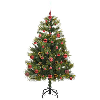 Albero di Natale artificiale pieghevole con coni Verde 150 cm