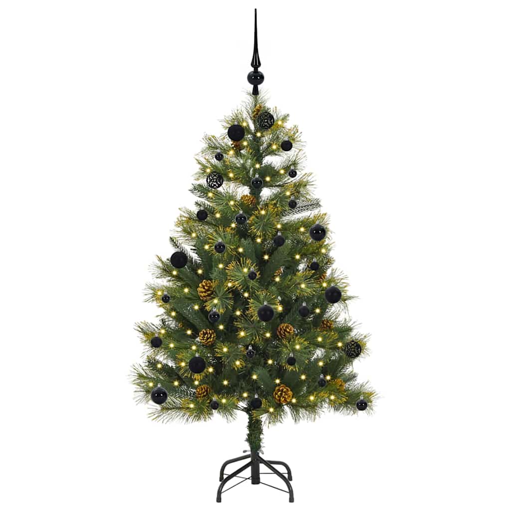 Albero di Natale artificiale pieghevole con coni Verde 150 cm