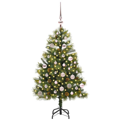 Albero di Natale artificiale pieghevole con coni Verde 150 cm