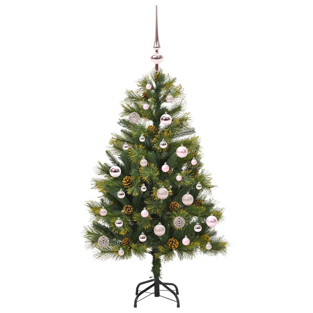 Albero di Natale artificiale pieghevole con coni Verde 150 cm