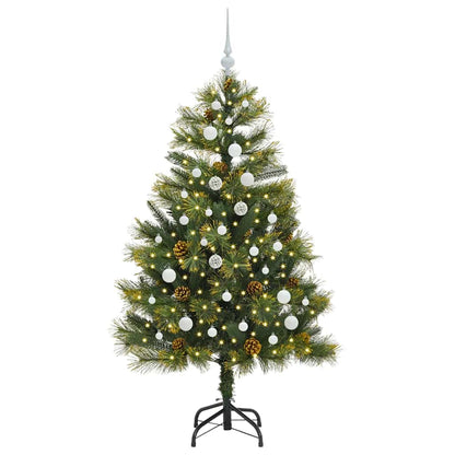 Albero di Natale artificiale pieghevole con coni Verde 150 cm