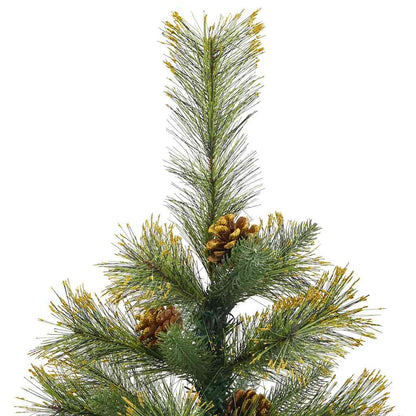 Albero di Natale artificiale pieghevole con coni Verde 150 cm