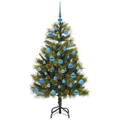 Albero di Natale artificiale pieghevole con coni Verde 150 cm