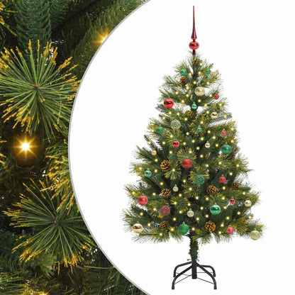 Albero di Natale artificiale pieghevole con coni Verde 150 cm