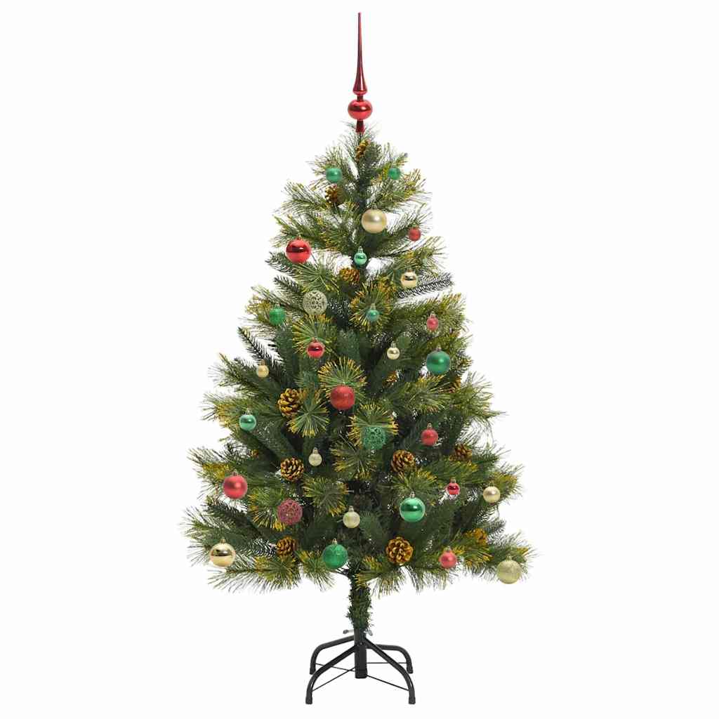 Albero di Natale artificiale pieghevole con coni Verde 150 cm