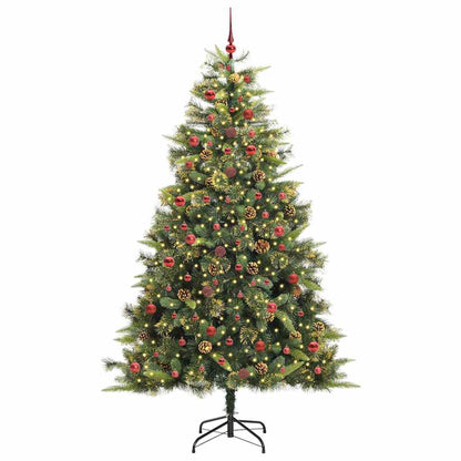 Albero di Natale artificiale pieghevole con coni Verde 240 cm