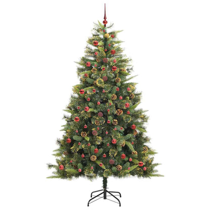 Albero di Natale artificiale pieghevole con coni Verde 240 cm