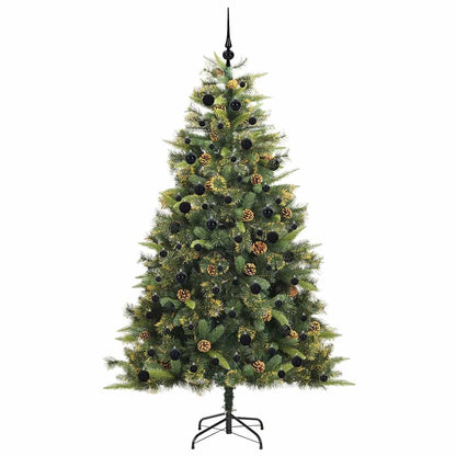 Albero di Natale artificiale pieghevole con coni Verde 240 cm